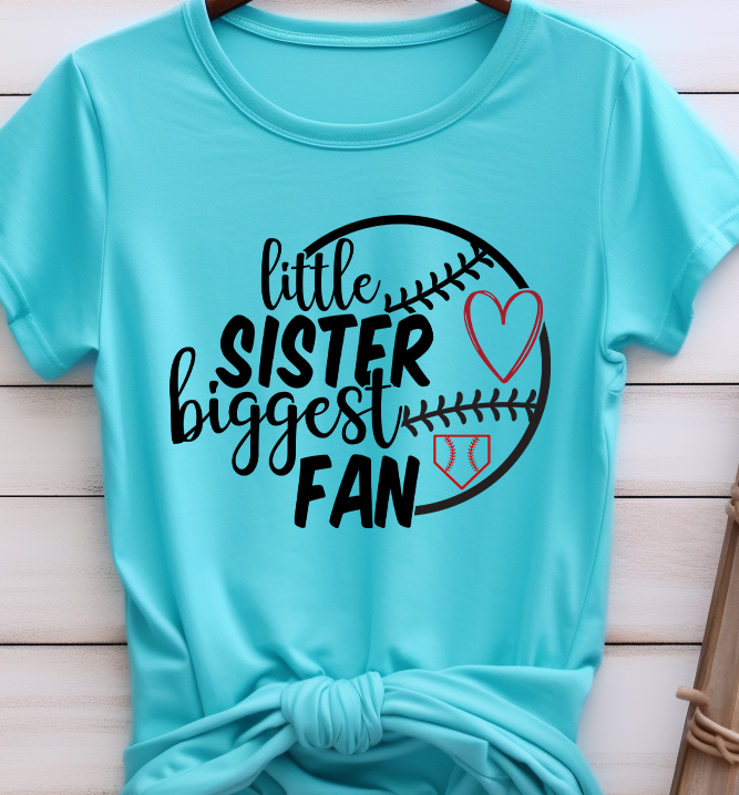 Little sister biggest fan - Basketball - DTF Transfer