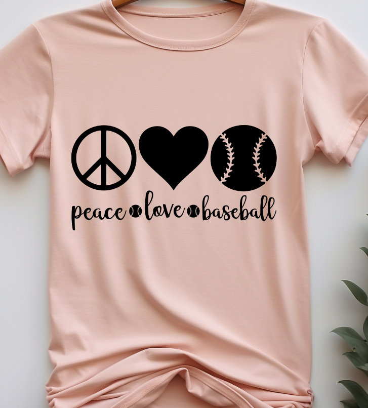 Peace love baseball - Basketball - DTF Transfer