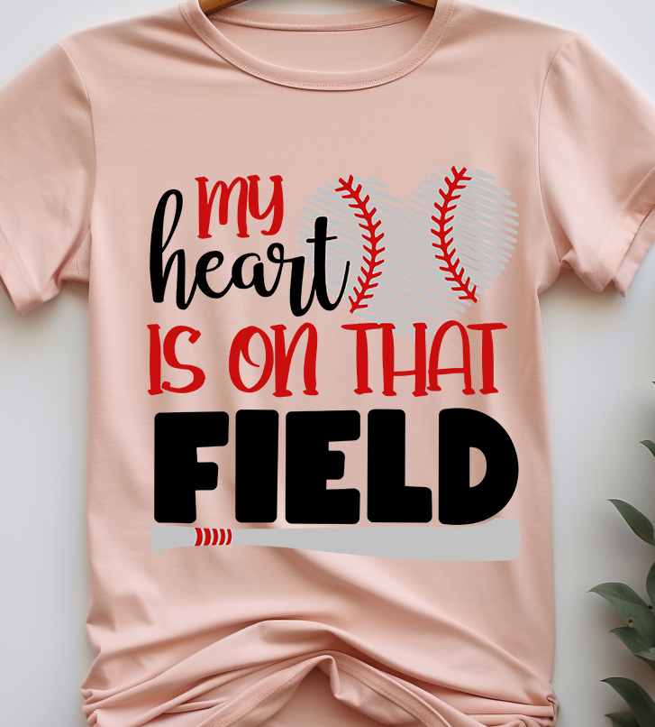 My heart is on that field - Basketball - DTF Transfer