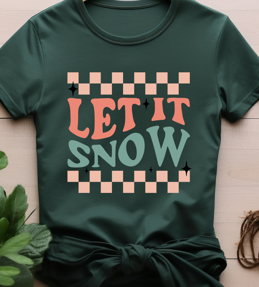 Let It Snow Retro - Christmas - DTF Transfer