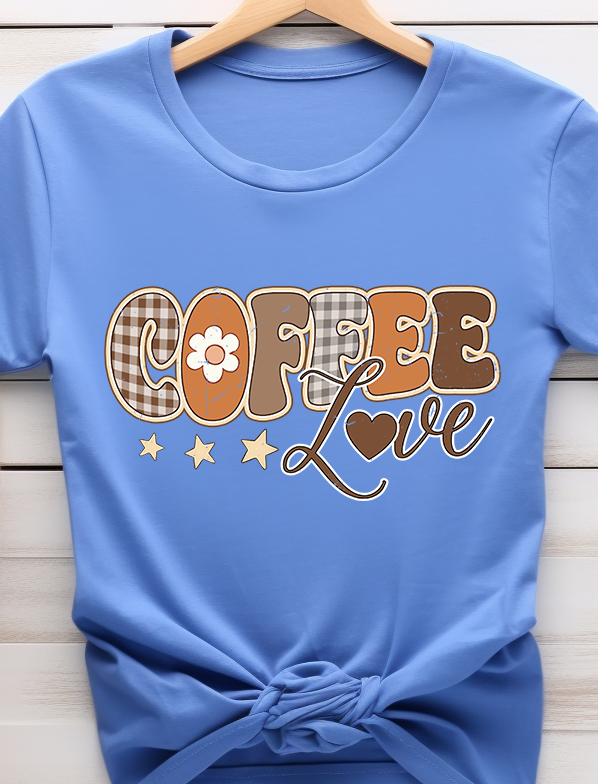 Coffee Love Checkered - Coffee - DTF Transfer