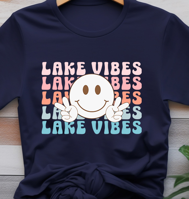 Lake Vibes Smiley - Lake Life - DTF Transfer