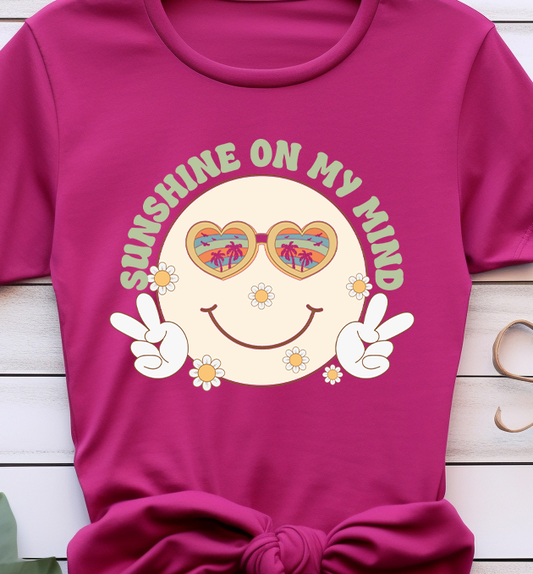 Sunshine on my Mind Smiley - Lake Life - DTF Transfer