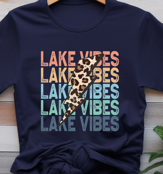 Lake Vibes Distressed Lightning - Lake Life - DTF Transfer