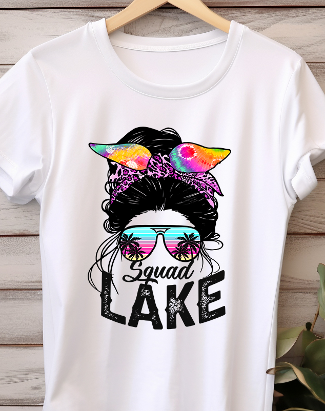 Lake Squad With Messy Bun - Lake Life - DTF Transfer
