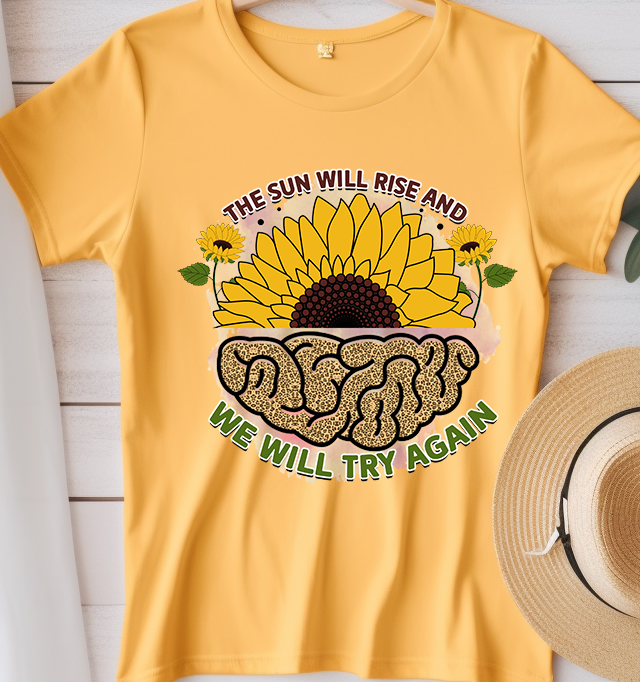 We will try again - Mental Health - DTF Transfer
