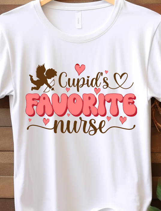 Cupid's Favorite Nurse - Nurse - DTF Transfer