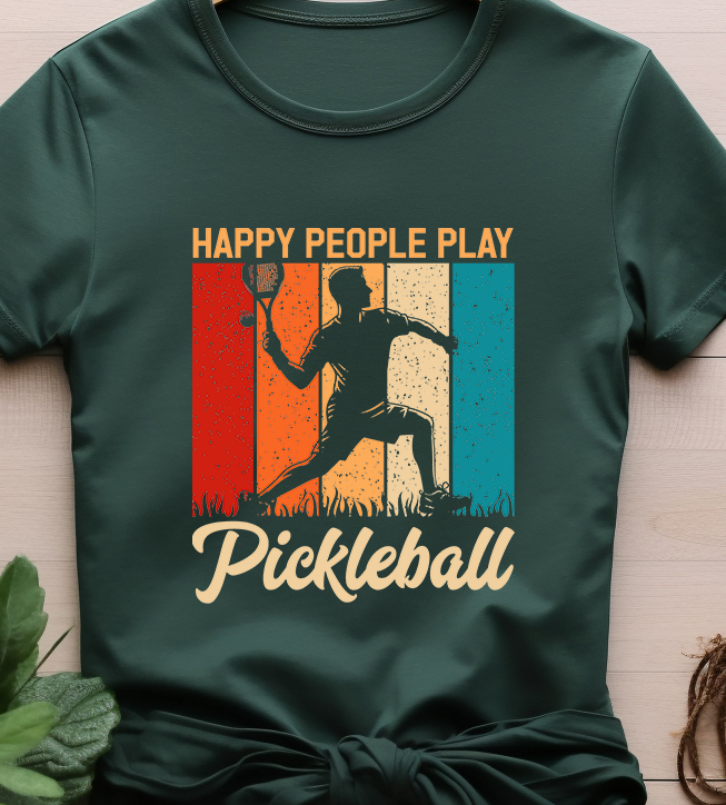 Happy People Day Pickleball - Pickle Ball - DTF Transfer
