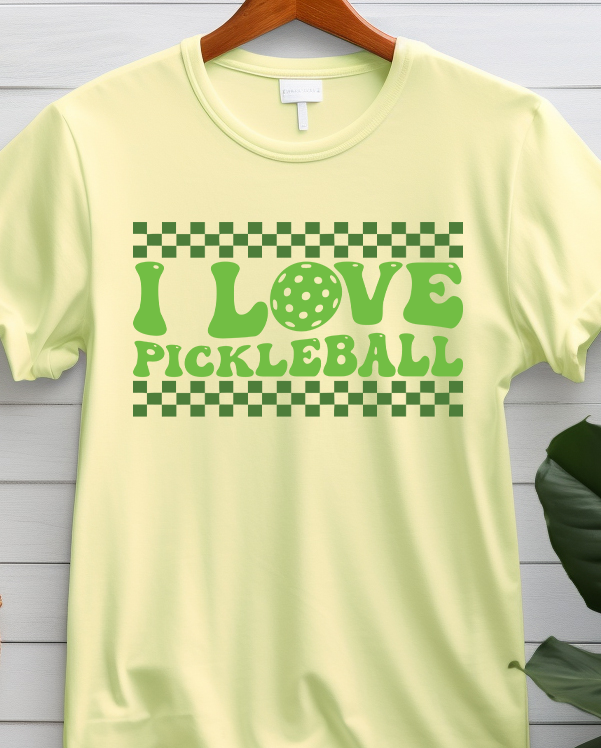 I Love Pickleball - Pickle Ball - DTF Transfer