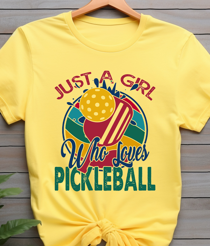 Just A Girl Who Loves Pickleball - Pickle Ball - DTF Transfer