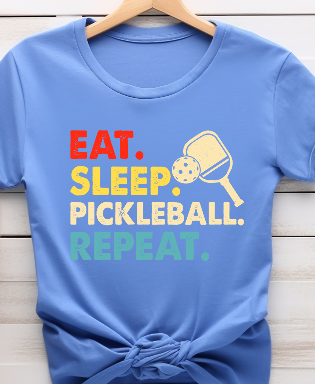 Eat Sleep Pickleball Repeat - Pickle Ball - DTF Transfer