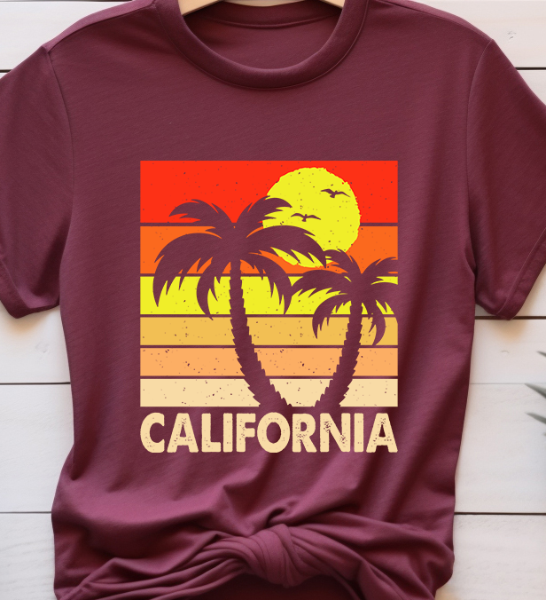 California - Surfing - DTF Transfer