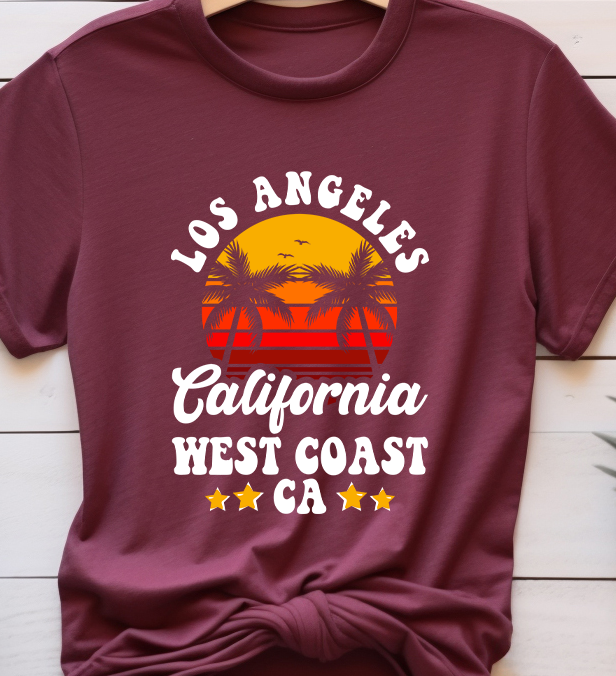 Los Angeles California West Coast - Surfing - DTF Transfer