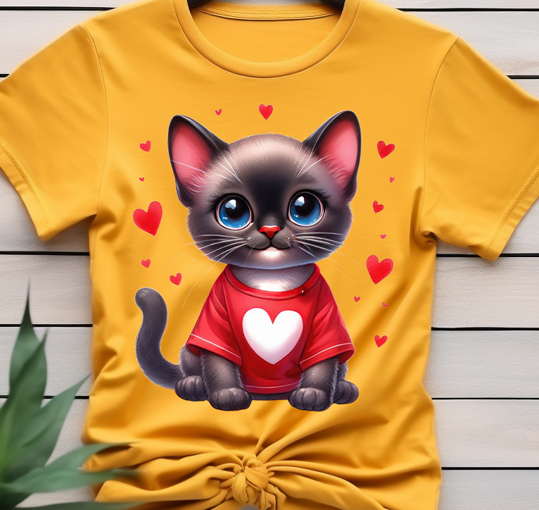 Cat - Valentine’s Day - DTF Transfer