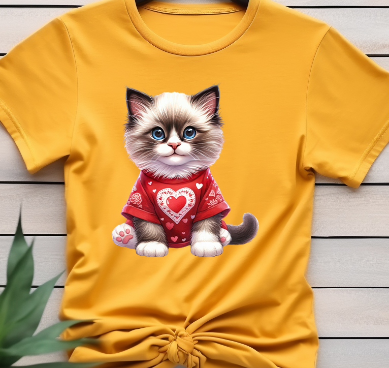 Cat - Valentine’s Day - DTF Transfer