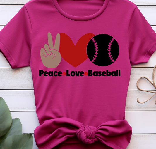 Peace love baseball - Basketball - DTF Transfer