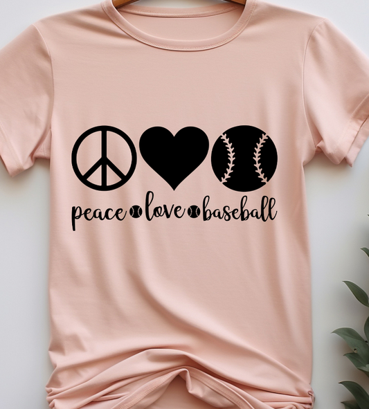 Peace love baseball - Basketball - DTF Transfer