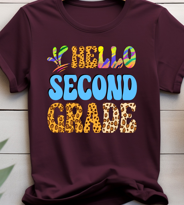 Hello second grade - Back to school - DTF Transfer