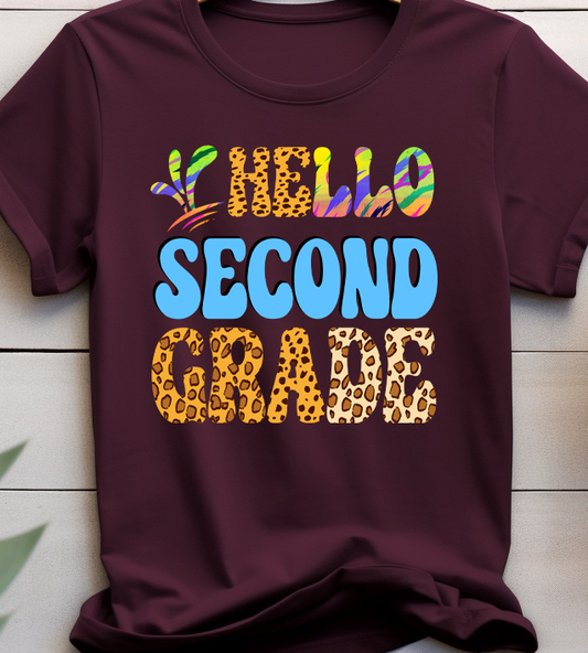 Hello second grade - Back to school - DTF Transfer