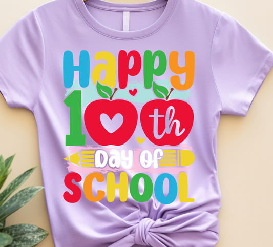 Happy 10th day of school - Back to school - DTF Transfer