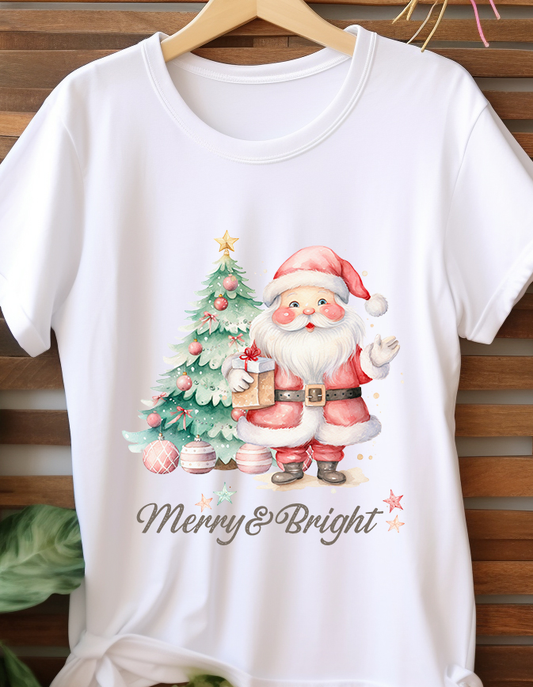 Merry And Bright - Christmas - DTF Transfer