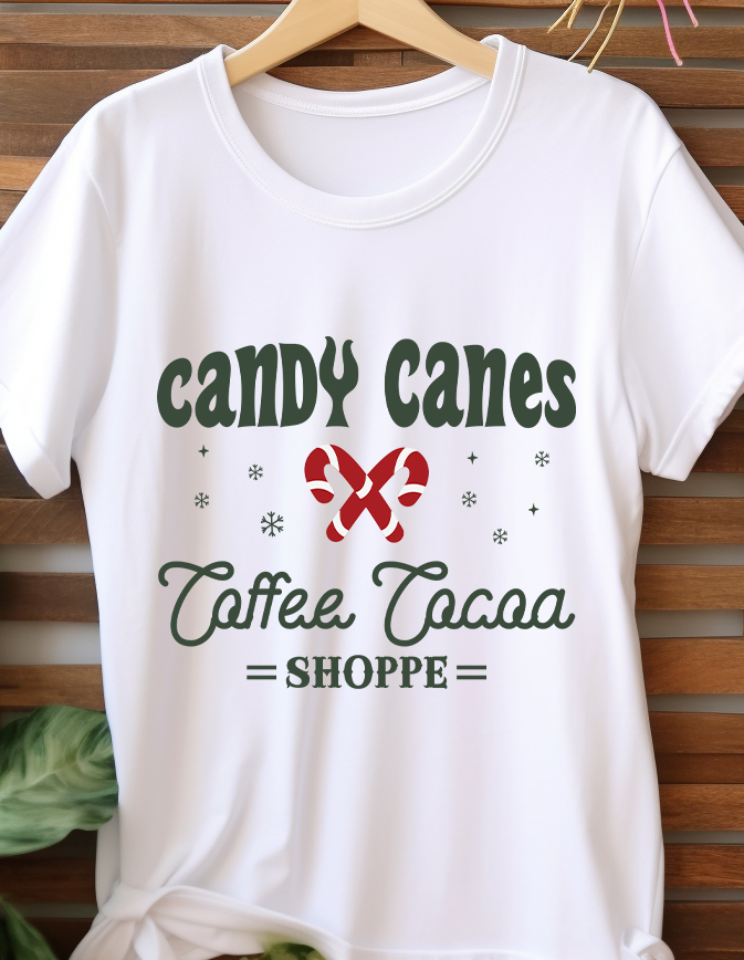 Coffee Canes Coffee Coca Shoppe  - Christmas - DTF Transfer