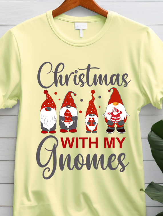 Christmas With My Gnomes - Christmas - DTF Transfer