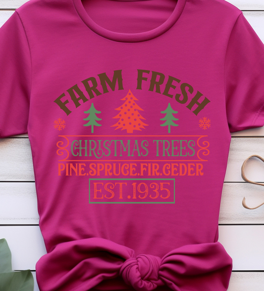 Farm Fresh Christmas Trees - Christmas - DTF Transfer