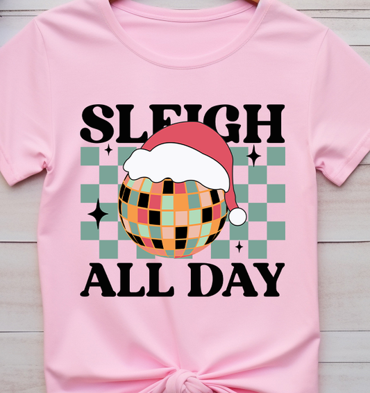 Sleigh All Day Retro - Christmas - DTF Transfer