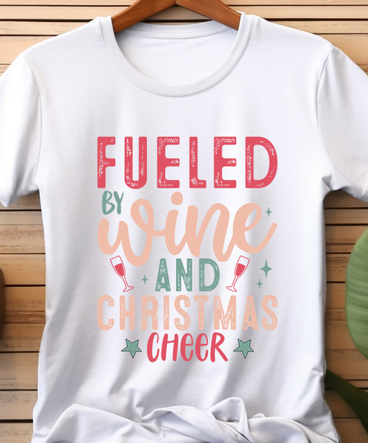 Fueled Wine and Christmas Christmas - Christmas - DTF Transfer