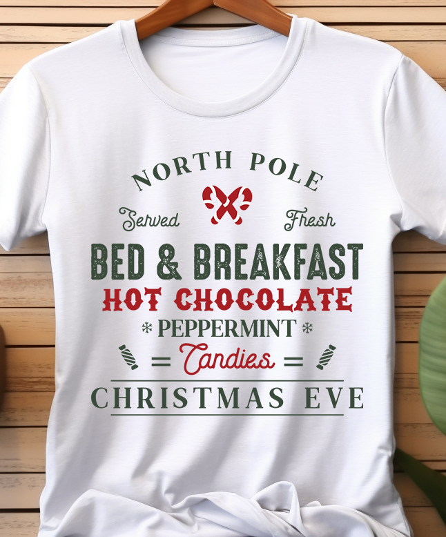 Bed and Breakfast Christmas Eve - Christmas - DTF Transfer