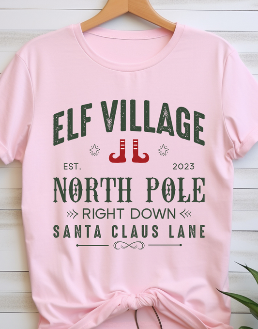 Elf Village Santa Claus Lane - Christmas - DTF Transfer