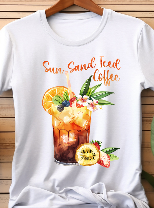 Sun Sand Iced Coffee - Coffee - DTF Transfer