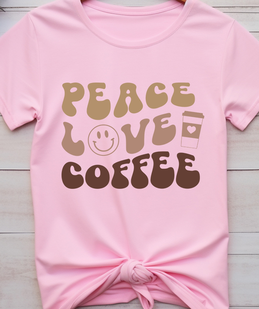 Peace Love Coffee - Coffee - DTF Transfer