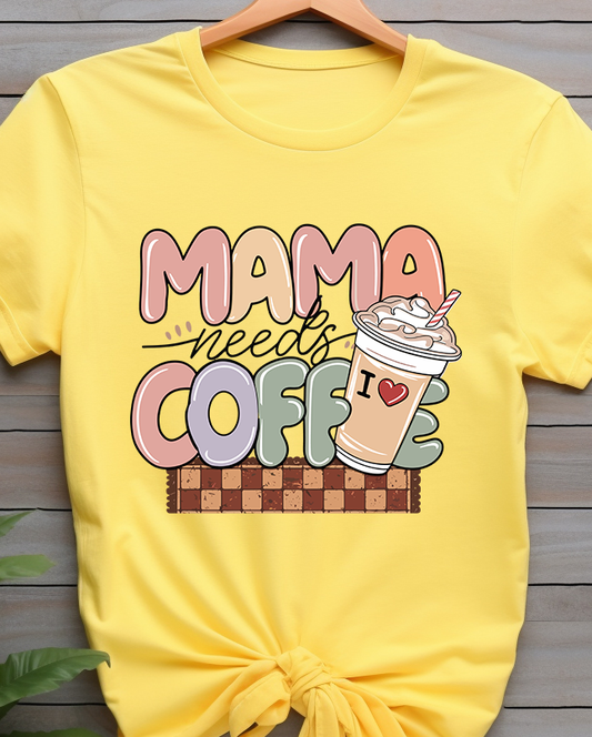 Mama Needs Coffee Retro - Coffee - DTF Transfer