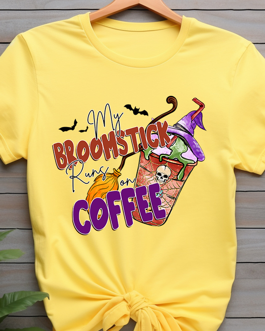 My Broomstick Runs On Coffee - Coffee - DTF Transfer