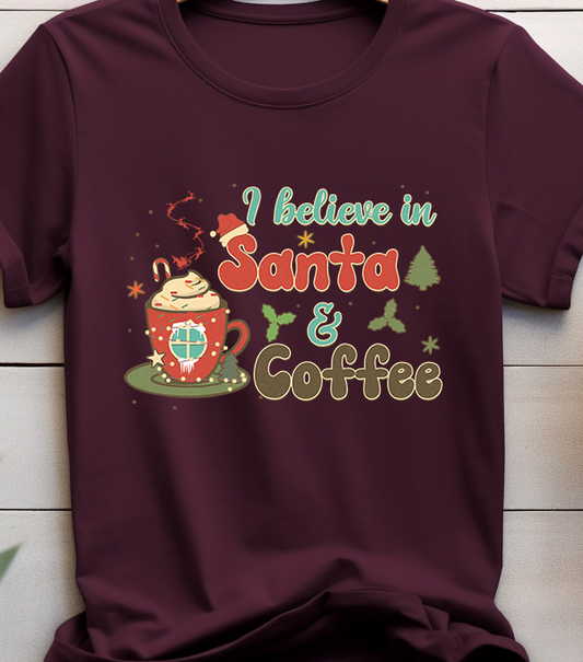 I Believe In Santa & Coffee - Coffee - DTF Transfer