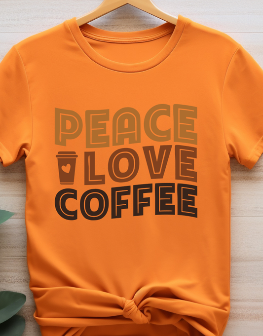 Peace Love Coffee - Coffee - DTF Transfer