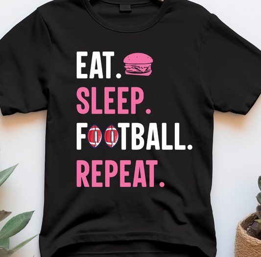 Eat sleep football repeat - Football - DTF Transfer