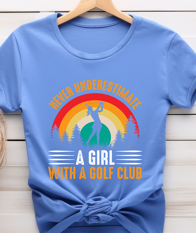 A Girl With A Golf Club - Golf - DTF Transfer