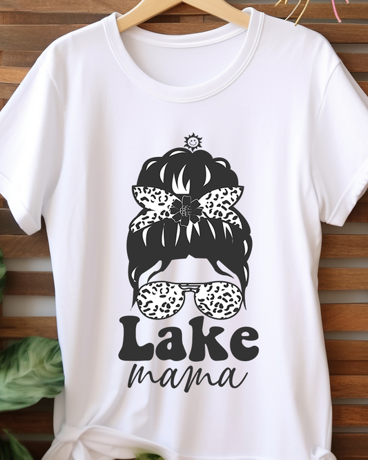 Lake Mama With Messy Bun - Lake Life - DTF Transfer