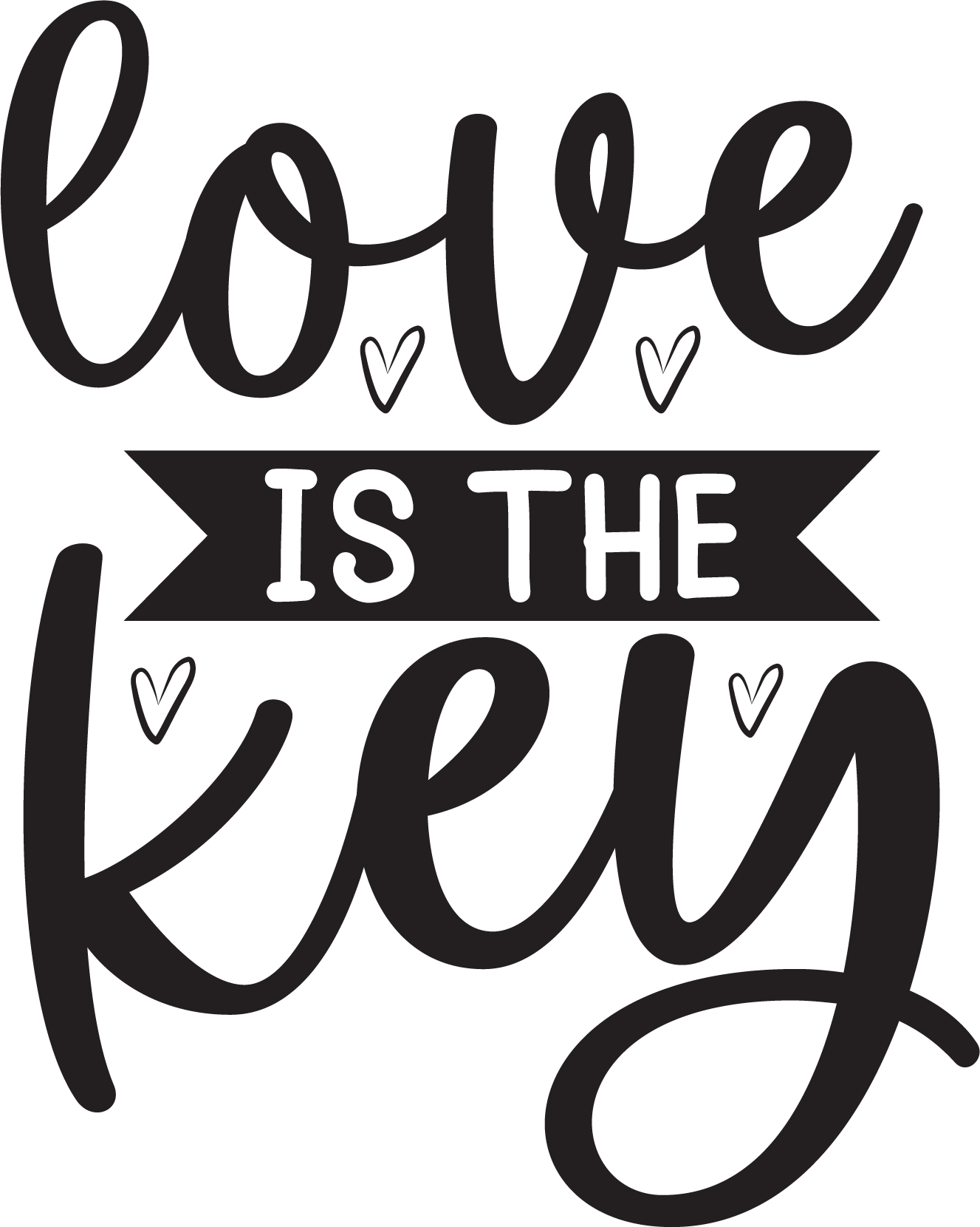 Love is the Key - Wedding - DTF Transfer