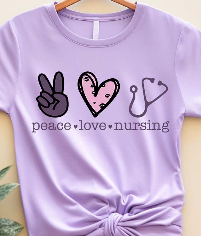 Peace Love Nursing - Nurse - DTF Transfer