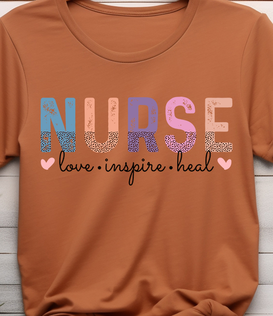 Nurse Love Inspire Heal - Nurse - DTF Transfer