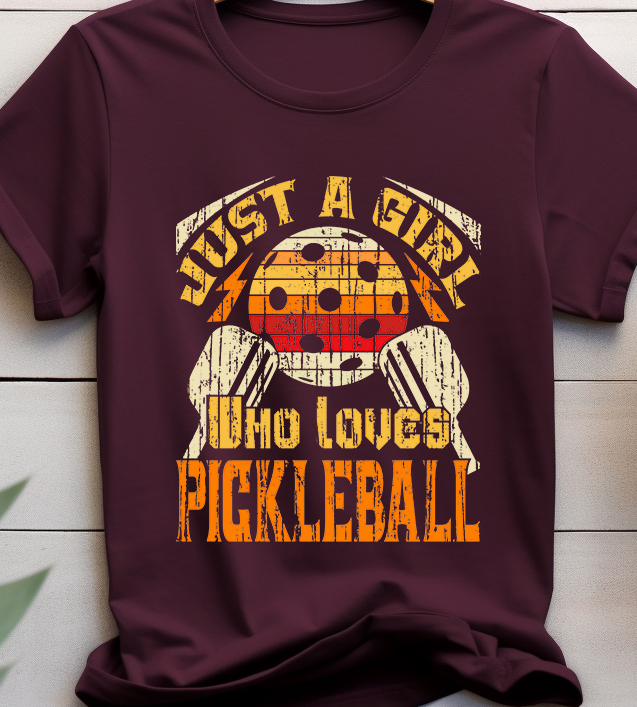 Just A Girl Who Loves Pickleball - Pickle Ball - DTF Transfer