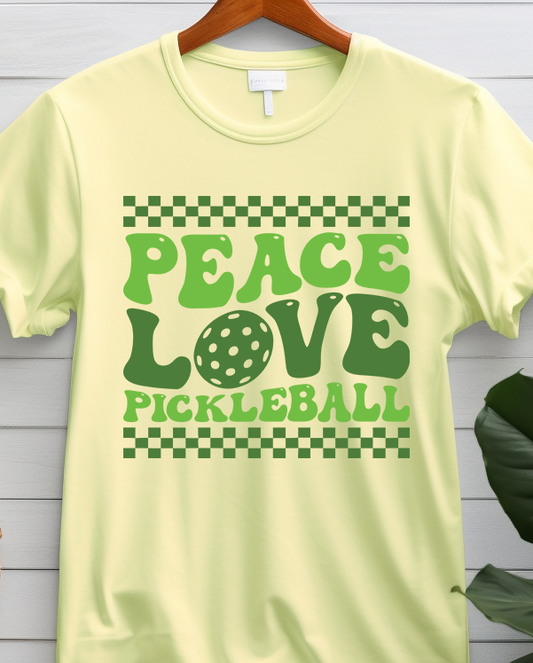 Peace Love Pickleball - Pickle Ball - DTF Transfer