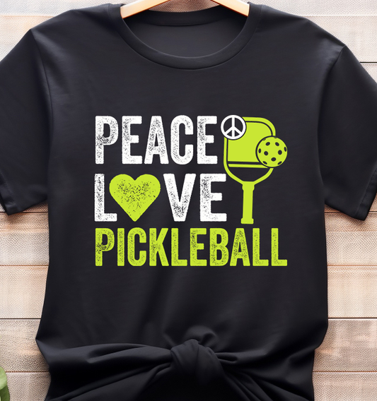 Peace Love Pickleball - Pickle Ball - DTF Transfer