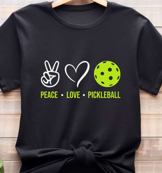 Peace Love Pickleball - Pickle Ball - DTF Transfer