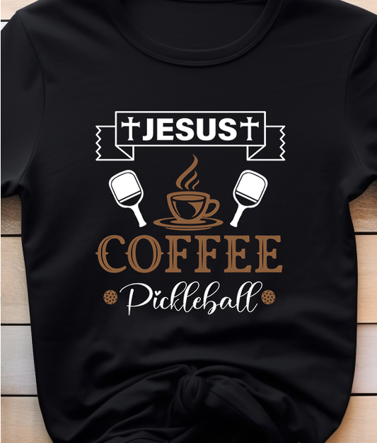 Jesus Coffee Pickleball - Pickle Ball - DTF Transfer