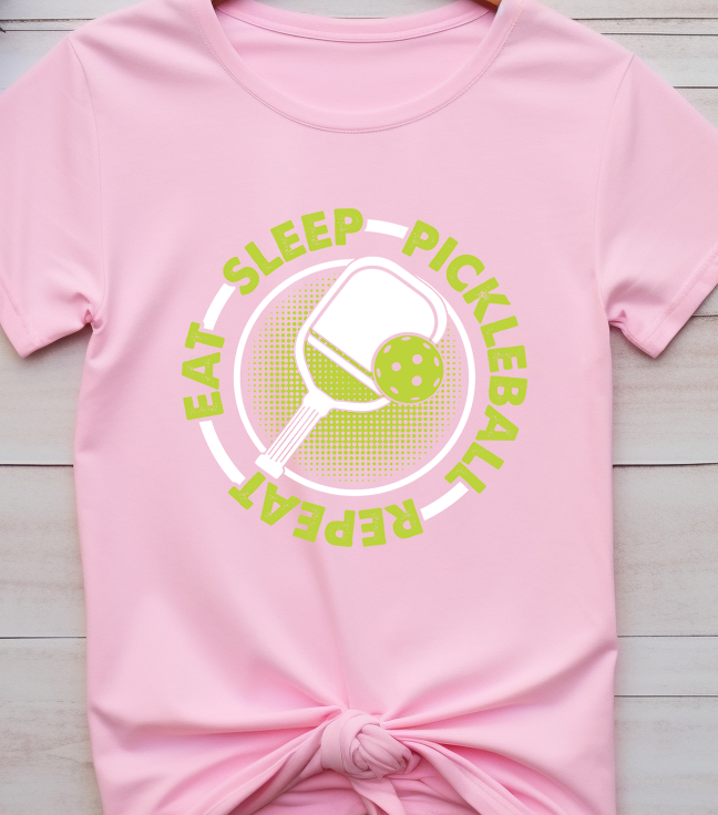 Eat Sleep Pickleball Repeat - Pickle Ball - DTF Transfer